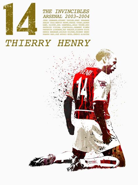 " Thierry henry / on white" T-shirt by designwowow | Redbubble Thierry Henry Drawing, Thierry Henry Wallpaper, Henry Wallpaper, Arsenal Tattoo, Thierry Henry Arsenal, Jens Lehmann, Arsenal Fc Wallpapers, Soccer Drawing, Arsenal Wallpapers