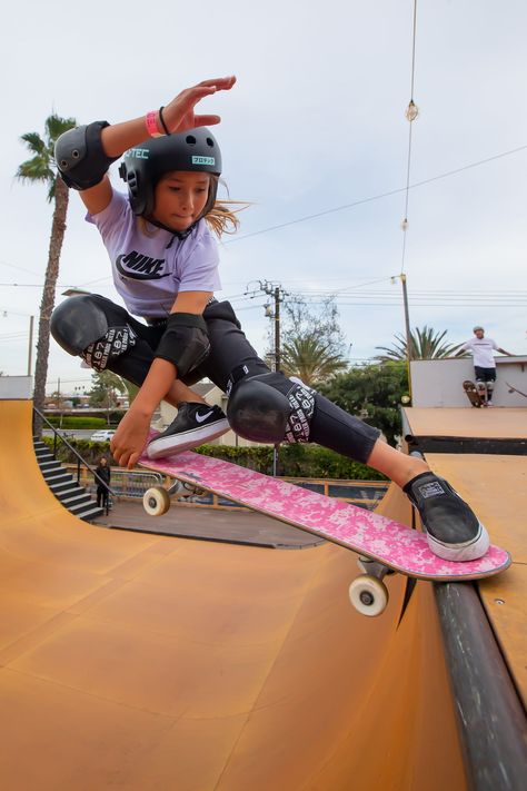 Sky Brown, the 11-year-old Olympic hopeful: 'I want to push boundaries for girls' | Sport | The Guardian Skateboarding Aesthetic, Skateboard Pictures, Sky Brown, Skate Photos, Skate Girl, Cool Skateboards, Skateboard Girl, Skateboard Design, Human Poses Reference