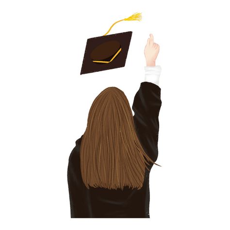 Graduation Drawing, Graduation Cartoon, Clary Y Jace, Degree Holder, Pencil Drawings Of Girls, Wedding Dress Sketches, Graduation Art, Cute Black Wallpaper, Graduation Photography