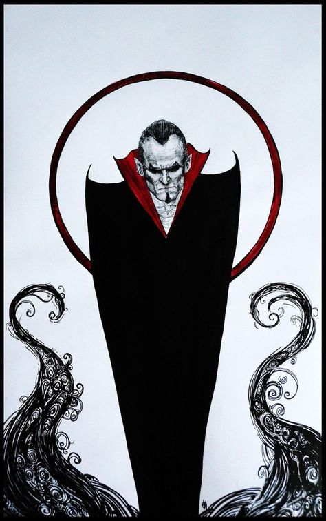 Very pensive #Dracula by #OlgaKhvatkova Dracula Art, Scary Vampire, Vampire Drawings, Horror Monsters, Vampire Art, Halloween Vampire, Horror Icons, Universal Monsters, Halloween Illustration