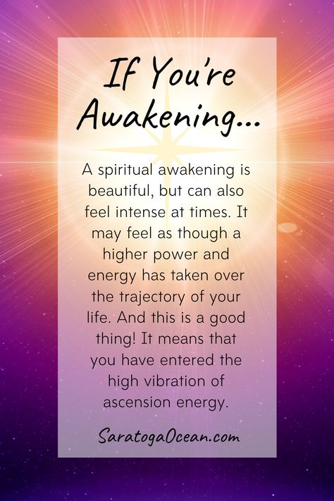 A spiritual awakening is beautiful, but can also feel intense at times. It may feel at times as though a higher power and energy has taken over the trajectory of your life. And this is a good thing! It means that you have entered the high vibration of ascension energy. #spiritualawakening #ascensionenergy Spiritual Art Soul, Spiritual Awakening Higher Consciousness, Quantum Consciousness, Energy Vibration, Quantum Healing, Copy Writing, Spiritual Ascension, Spiritual Awakening Signs, Spiritual Images