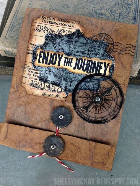 Stamptramp: Pop it Ups Designer Challenge - Masculine Cards Tim Holtz Cards, Enjoy The Journey, Make Do, Elizabeth Craft Designs, Handmade Tags, Card Making Inspiration, Male Cards, Masculine Cards, Pop Up Cards