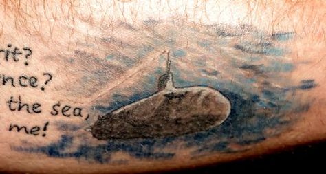 Submarine Tattoo Navy, Traditional Submarine Tattoo, Submarine Tattoo, Submarine Painting, Navy Humor, God Is With Me, Navy Submarine, Blue Submarine No.6, In The Navy