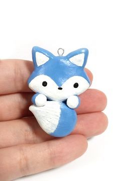 Clay Fox, Fox Keychain, Fox Crafts, Clay Keychain, Clay Crafts Air Dry, Polymer Clay Diy, Polymer Clay Animals, Polymer Crafts, Cute Polymer Clay