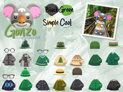 Acnh Gonzo, Acnh Wishlist, Acnh Tips, Acnh Villagers, Clothes Guide, Look Books, Acnh Clothes, Koala Bears, Animal Crossing Funny