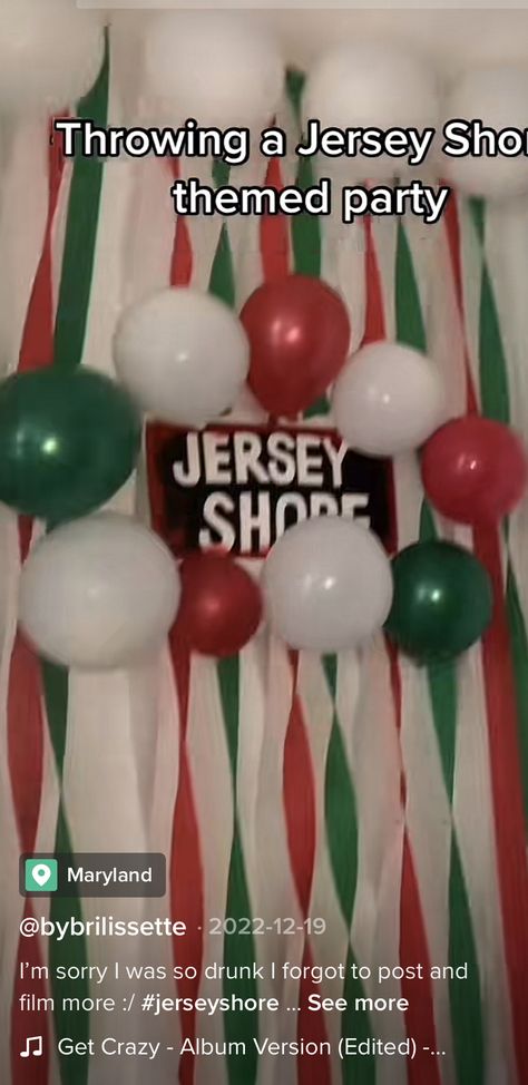 Jersey Shore Decor, Jersey Shore Party Decorations, Jersey Shore Bachelorette Party, Jersey Shore Decorations, Jersey Themed Party, Jersey Shore Birthday Party, Jersey Shore Theme Party, Trashy Wedding, 20th Bday Ideas