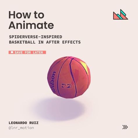 Leonardo Ruiz | Visual Artist on Instagram: "🏀 Learn how to make this basketball in After Effects and make it look like you hand painted every frame!   🏀 The CC Sphere effect allows you to take a flat layer and map it into a spherical object. The thing is, you can animate anything you want inside this layer or comp, and the CC Sphere effect will display it in 3D!  🏀 The downside is that this effect is very limited in terms of rendering, but don’t worry! That’s where compositing comes in! With a combination of masked solids, shapes and effects, you can recreate many different styles of rendering!   🏀 If you want to try for yourself, you can download the animated UV Map for free from my Gumroad: lnrmotion.gumroad.com - Or better yet, you can buy the project for just €5 and look inside ev Ae Tutorial, Free Paper Texture, Motion Graphics Tutorial, Effects Animation, Adobe Tutorials, Learning Stations, Blender Tutorial, After Effect Tutorial, 3d Tutorial