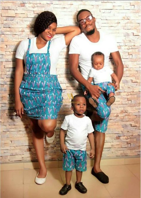 Ankara Fashion: Matching African Outfits For Family - AfroCosmopolitan Outfits For Black Men, Junior Pope, Couples African Outfits, Clothes Matching, Family Clothes, African Outfits, African Shirts For Men, African Dresses For Kids, Afrikaanse Mode