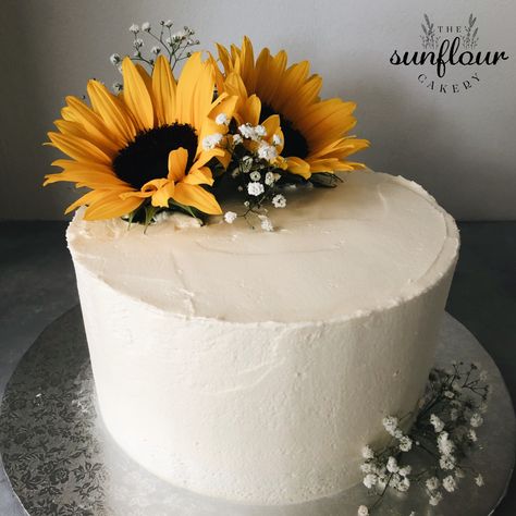 Birthday Cake Sunflower, Sunflower Birthday Cakes, Snoopy Cake, Sunflower Cake, Nut Cake, Sunflower Party, 15th Wedding Anniversary, Sunflower Baby Showers, Simple Birthday Cake