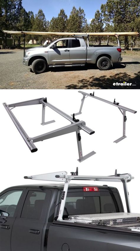 Truck Rack Ideas, Kayak Rack For Truck, Nissan Pickup Truck, Chevy Silverado Accessories, Fire Truck Room, Truck Roof Rack, Truck Accesories, Accessoires 4x4, Truck Bed Rails