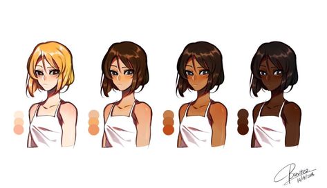 Tatti Moons, Skin Palette, Anime Hair Color, Practice Drawing, Color Palette Challenge, Manga Drawing Tutorials, Palette Art, Skin Color Palette, Different Skin Tones