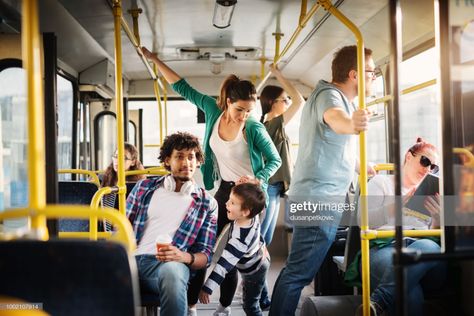 Stock Photo : Young mother and her son are training not to fall in a bus full of people. Charter Bus, Team Theme, Party Bus Rental, Chartered Bus, Government Services, Senior Trip, Mini Bus, Great Place To Work, Party Bus