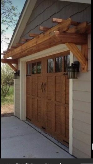 Garage Doors Ideas, Garage Pergola Diy, Diy Arbor, Window Pergolas, Garage Trellis, Diy Arbour, Door Pergola, Garage Pergola, Best Garage Doors