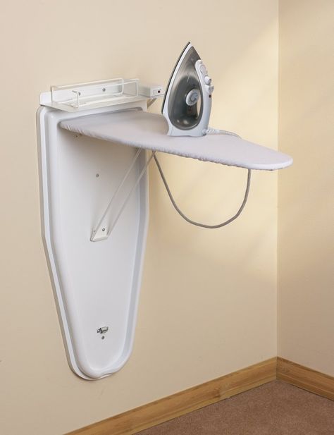 Mounted Ironing Board, Wall Mounted Ironing Board, Bathroom Closet, Small Remodel, Laundry Room Diy, Kitchen Remodel Before And After, Small Laundry Rooms, Small Laundry, Laundry Room Storage