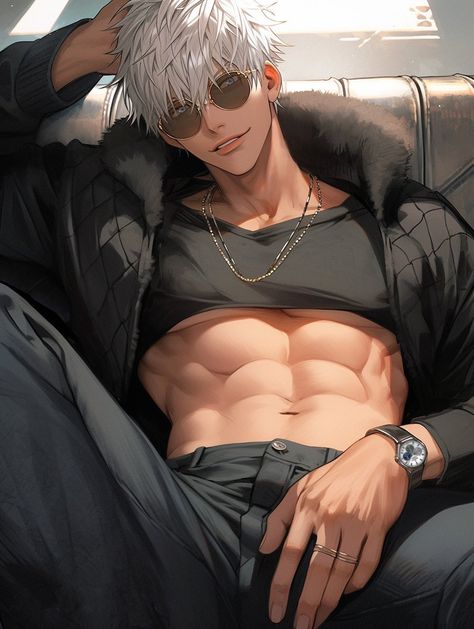 Recent Anime, Fantasy Art Dolls, Hottest Anime Characters, Anime Guys Shirtless, Manga Boy, Gojo Satoru, Fantasy Warrior, Anime Boyfriend, Handsome Anime Guys