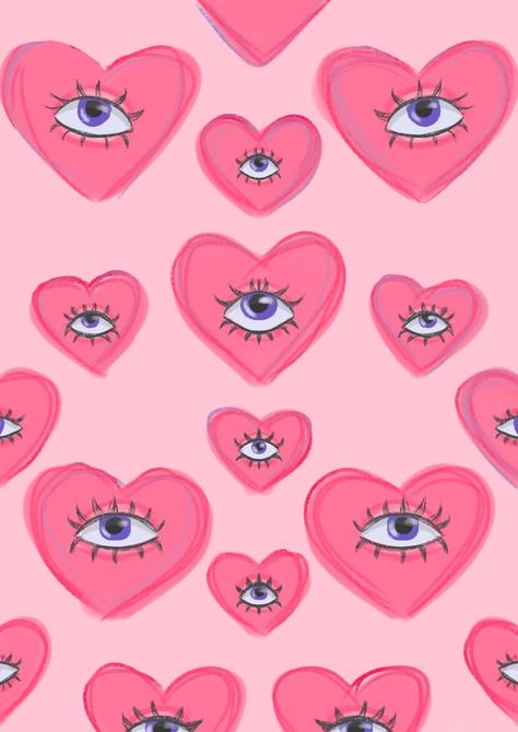 Aesthetic Pink Heart, Wallpaper Corazones, Collage Cutouts, Widget Board, $b Wallpaper, Inspo Art, Pink Tumblr Aesthetic, Pink Wallpaper Backgrounds, Eyes Wallpaper