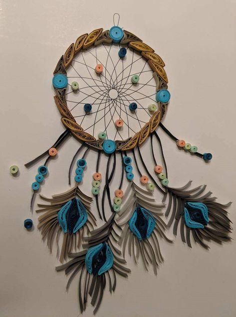 $18 on Etsy. 8.5X12" Paper Quilling Designs, Quilling Designs, Paper Quilling, Dream Catcher, Paper Crafts, Design