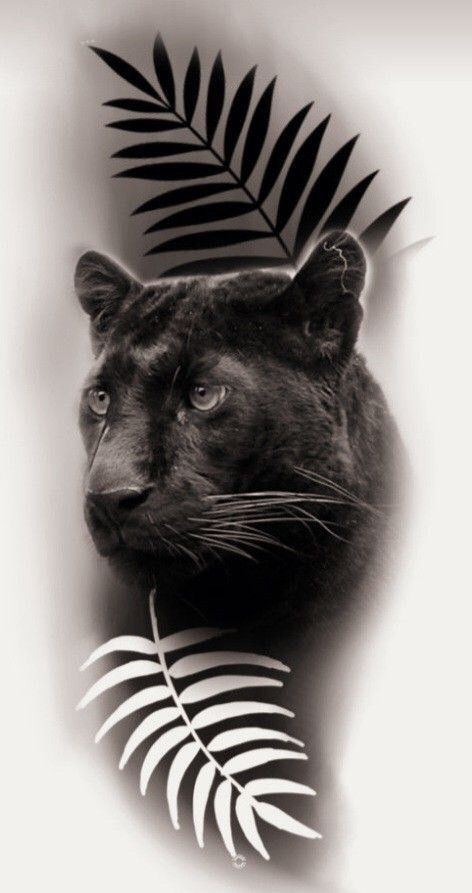 Panther Tattoo Men, Panther Tattoo Realistic, Black Panther Tattoo, Panther Pictures, Tiger Tattoo Sleeve, Jaguar Tattoo, Japanese Flower Tattoo, Panther Cat, Petit Tattoo