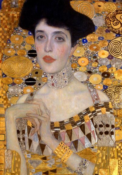 Detail of Adele Bloch-Bauer by Gustav Klimt. Neue Galerie New York, Adele Bloch Bauer, Art Klimt, Gustav Klimt Art, Klimt Paintings, Klimt Art, Woman In Gold, Eclectic Art, Top Art