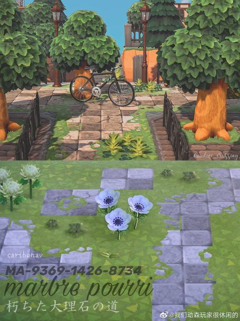 Acnh Stone Path, Acnh Path, Acnh Cottagecore, Brick Path, Animal Crossing 3ds, Animal Crossing Guide, Acnh Design, Animal Crossing Qr Codes Clothes, Acnh Codes