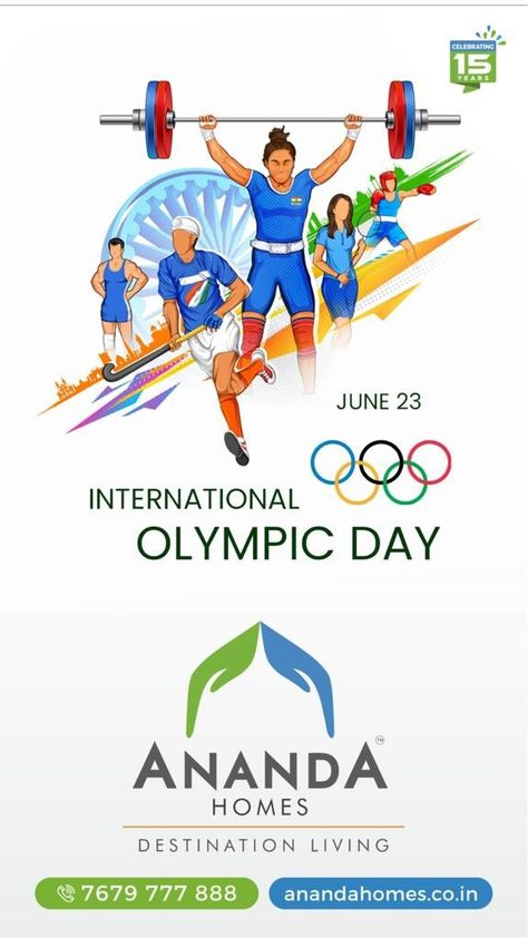 "INTERNATIONAL OLYMPIC DAY" Ananda Homes 7679777888 International Olympic Day, Watch Party, Celebrities