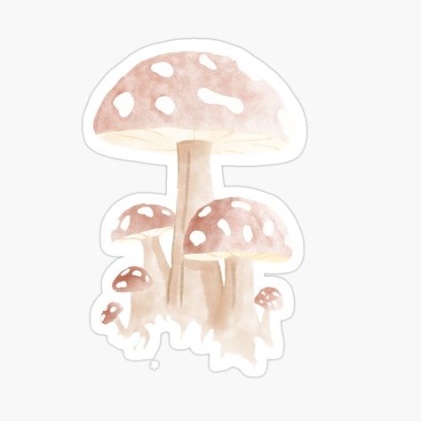 Get my art printed on awesome products. Support me at Redbubble #RBandME: https://www.redbubble.com/i/sticker/Watercolor-Spotted-Mushroom-Cluster-by-digitalfae/159004320.EJUG5?asc=u Mushroom Wall Stickers, Fairy Inkcap Mushrooms, Aesthetic Stickers Mushroom, Mushroom Stickers Aesthetic, Mushroom Cluster, Mushrooms Stickers, Spotted Mushroom, Watercolor Stickers, Cottage Core Aesthetic