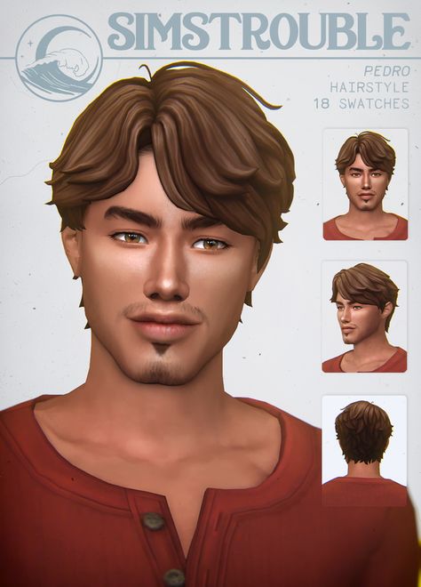 PEDRO by simstrouble | simstrouble on Patreon Four One Direction, Sims 4 Hair Male, Sims 4 Male Clothes, Pelo Sims, The Sims 4 Packs, Sims 4 Mm Cc, Sims 4 Cc Folder, Free Sims, Sims 4 Dresses