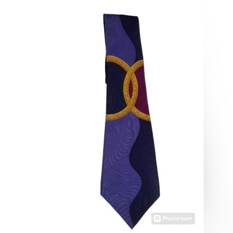 Gianni Versace - Mens Silk Tie - Colorful Mens Silk Ties, Gianni Versace, Silk Ties, Blue Purple, Versace, Blue And Purple, Color Blue, Silk, Pet