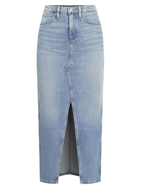 Reconstructed Denim Midi-Skirt | Saks Fifth Avenue