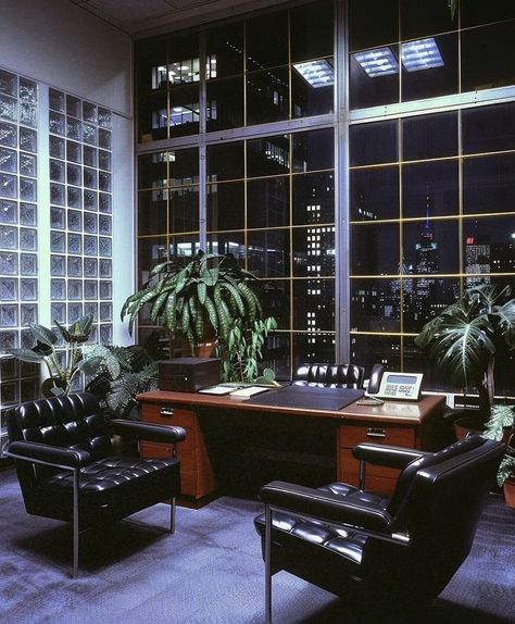 80s Corporate Aesthetic, Late 90s Aesthetic, Villain Lair, 80’s Decor, 1980s Interior, 90s Interior, 80s Interior Design, 80s House, Map Ideas