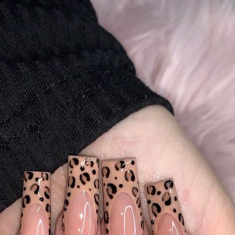 HOUSTON NAIL TECH✨ on Instagram: "Cheetah French tips✨ #nailsofinstagram #nails #nailart #nailpromagazine #nailinspo #houston #cheetahnails #cheetahprintnails #pinterestnails #frenchtipnails #showyourclawssss #bxddienails #lanails #koreanails #nailmanagement" Cheetah Print Nails, La Nails, Cheetah Nails, Leopard Print Nails, Leopard Nails, Animal Print Nails, Trendy Nail Art, Nail Pro, Rhinestone Nails