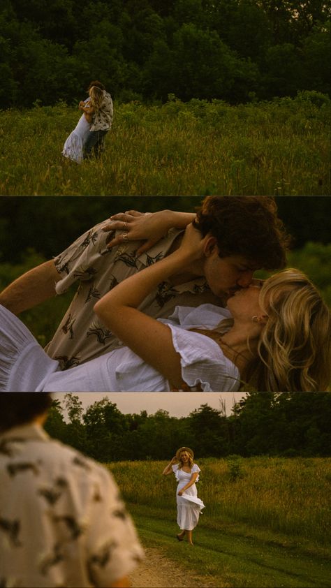 Vintage Couples Aesthetic, The Notebook Inspired Photoshoot, Fairy Engagement Photos, Couples Professional Photoshoot, Cinematic Couples Photography, Couple Park Photoshoot, Couple Film Aesthetic, Cinematic Engagement Photos, Candid Couple Photoshoot