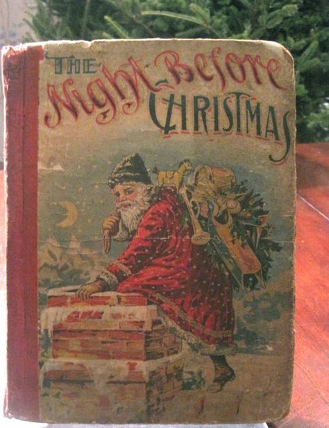 Christmas Past Village Christmas, Nostalgic Christmas, Vintage Book Covers, Night Before Christmas, Christmas Book, Old Christmas, Primitive Crafts, Old Fashioned Christmas, Crafts Christmas