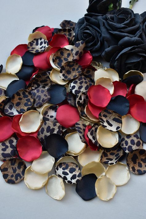 Safari Wedding Decor, African Wedding Decor, Cheetah Print Wedding, Leopard Wedding, Leopard Party, Petal Toss, Flower Girl Petals, Safari Wedding, Animal Print Party