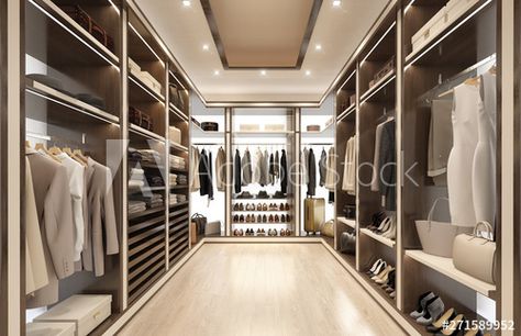 Stock Image: 3d rendering of a Luxury modern beige dressing room Dream House Mansions, Dressing Design, Creative Closets, Dream Closet Design, Closet Design Layout, Luxury Closets Design, Hidden Rooms, Dream Closets, غرفة ملابس