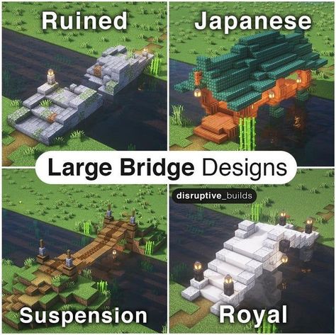 Raft Builds, Disruptive Builds, Builds In Minecraft, Minecraft Circles, Bridge Ideas, Minecraft Welten, Case Minecraft, Minecraft Wall, Minecraft Decoration