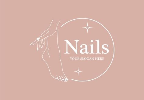 Nail Art Logo Design Ideas, Logo Design Nails, Nails By Logo, Logo Nail Designs, Nails Logo Ideas, Logo Nail Art, Logo Nails Salon, Nail Art Logo Design, Nail Logos