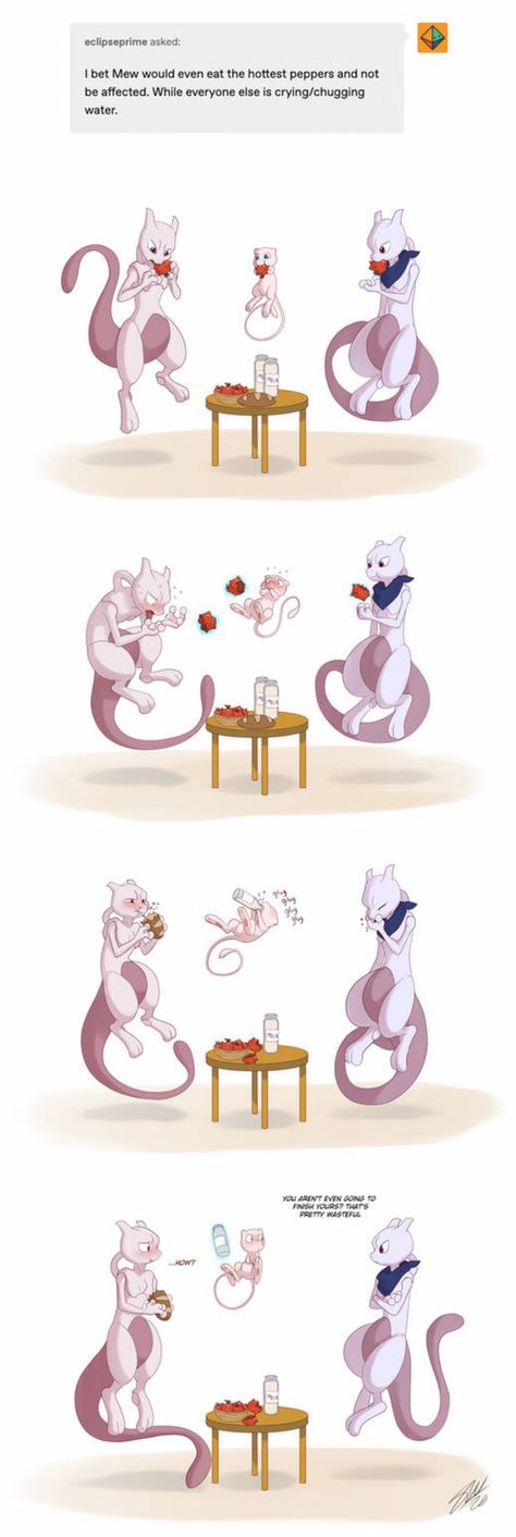 Tc-96 Pokemon, Mew And Mewtwo Comic Tc-96, Pokemon Mewtwo, Mew And Mewtwo, Pokemon Mew, Cute Pokemon Pictures, Nintendo Characters, Pokemon Comics, Seven Deadly Sins Anime