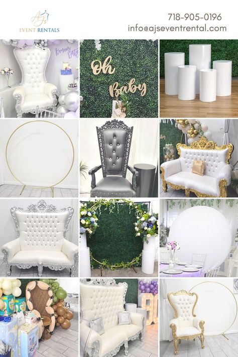 Diy Party Rentals, Event Rentals Showroom, Party Rental Ideas, Event Rental Business, Party Rentals Business, Party Rentals Equipment, Event Planning Branding, Bridal Shower Planning, Birthday Traditions