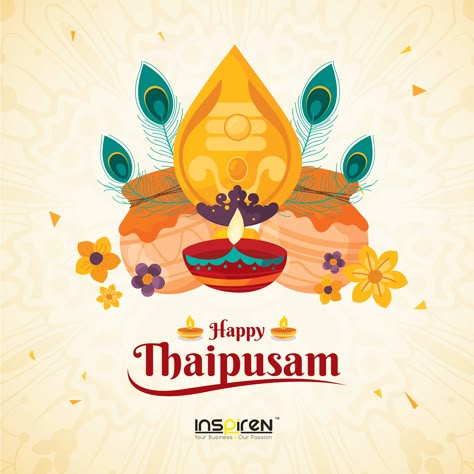 Inspiren wishes all a Happy Thaipusam and Happy Holiday! May you all be blessed with success, happiness and prosperity on this special festival. Thai Poosam Wishes, Happy Thaipusam Wishes, Pious Thaipoosam Cavadee Wishes, Thaipusam Greeting, Thaipusam Poster, Happy Thaipusam, Thai Poosam, Puja Items, Festival Post