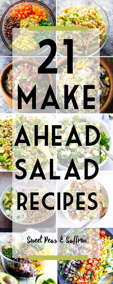 Healthy No Lettuce Salad, Salads That Stay Fresh All Week, Salad Ideas For Work Lunch, Salads You Can Make The Day Before, Prep Ahead Salad Ideas, Salads To Make Ahead Of Time, Simple Meal Prep Salad, Cabbage Salad Meal Prep, Healthy Salad Meal Prep For The Week