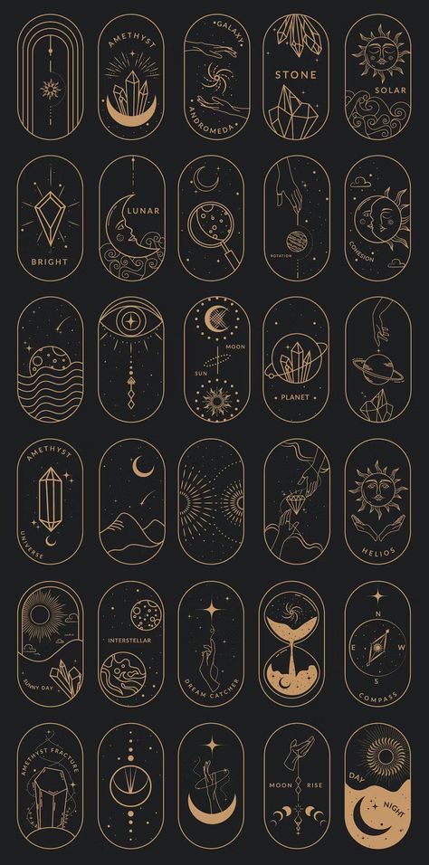 Astrology Graphic Design, Astrology Design Graphic, Esoteric Design, Vintage Esoteric Illustration, Celestial Graphics, Celestial Illustration, Vol 2, Vector Graphics, Design Template