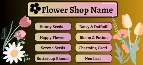 As a lover of flowers, I’ve always wanted to own my own flower shop. Now that I finally have the opportunity, I’m stuck on what to name it. I’ve been brainstorming for days but nothing seems to click. I decided to reach out to my friends and family for suggestions. My mom suggested “Bloomers” which ... Read more The post Bloom in Style: 20 Unique Flower Shop Name Ideas You’ll Love appeared first on Good Name. Flower Shop Names Ideas, Unique Flower Shop, Italian Flowers, Shop Name Ideas, School List, To My Friends, Flower Business, Board Quotes, Shop Name