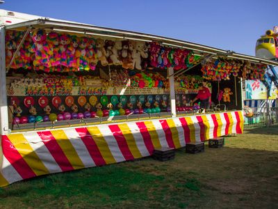 Midway Games & Food - Christiansen Amusements Carnival Food Stand Aesthetic, Miniature Carnival Games, Elevated Carnival Food, Lego Carnival, Carnival Guessing Booth, Carnival Conquest, Midway Games, Duck Pond, Carnival Games