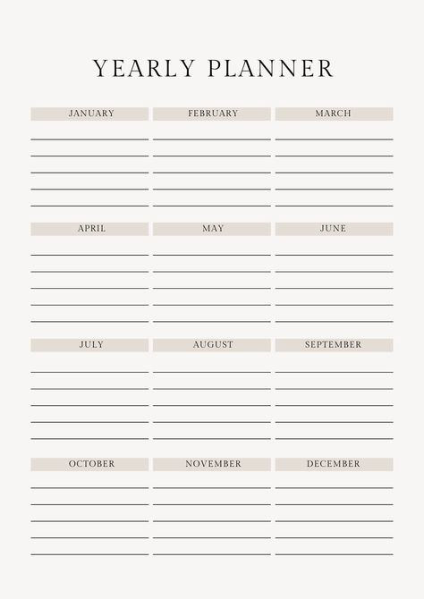 2022-2023 Printable Minimal Yearly Planner, Yearly Goal Planner, Yearly Planner on 1 Page Portrait, Minimalistic Calendar Printable, A4, PDF Yearly Calendar 2023, Calendar 2023 Planner, Yearly Goal Planner, Business Planner Printables, Yearly Calendar Template, Printable Yearly Calendar, Daily Planner Printables Free, Daily Routine Planner, Free Daily Planner