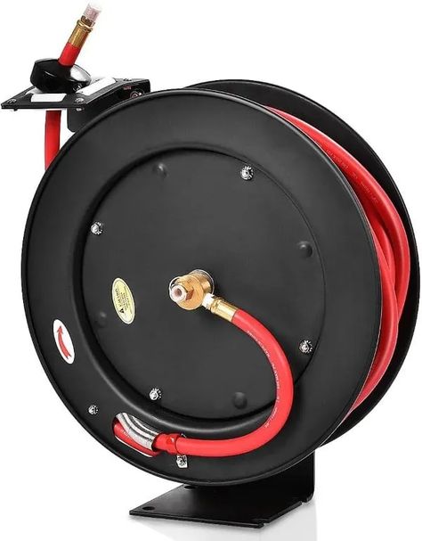 5 Best Air Hose Reel (Comprehensive Buying Guide) Air Compressor Hose Reel, Air Hose Reel, Retractable Hose, Bar Ceilings, Led House, Roller Design, Rubber Hose, Hose Reel, Creative Arts And Crafts