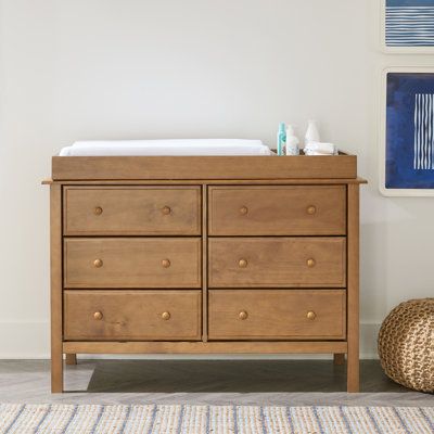 Simply sophisticated, the Jayden 6-Drawer Double Dresser offers the optimal storage solution for any nursery or home. Pairing effortlessly with both the Jayden and Autumn Collection, the Jayden Double Dresser features the same transcending quality design. Made of durable New Zealand pine wood with new and improved metal drawer glide hardware and stop mechanism construction, Jayden provides a smooth and safe glide for long-lasting use through the years. Color: Chestnut | DaVinci 6 Drawer Double D Dresser Brown, Changing Table Dresser, Nursery Dresser, Wide Dresser, Outdoor Kitchen Grill, Kids Dressers, Metal Drawer, Meme Design, Kitchen Sale