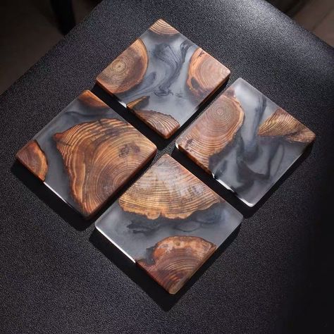 Epoxy Resin Wood, Epoxy Resin Crafts, Epoxy Resin Art, Diy Resin Art, Diy Resin Crafts, Resin Table, Wood Resin, Wood Slices, Wood Coasters