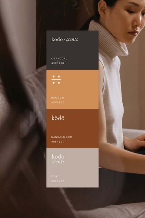 Fragrance Color Palette, Portfolio Design Color Palette, Tranquility Color Palette, Japandi Color Palette 2024, Creative Website Design Inspiration Color Schemes, Portfolio Website Color Palette, Elegant Pallet Color, Luxury Clothing Branding, Japandi Branding