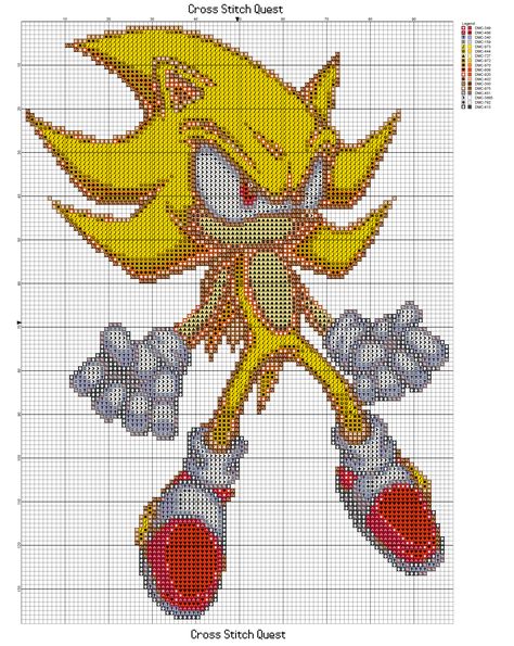 Sonic The Hedgehog Cross Stitch, Sonic Cross Stitch, Peter Beads, Sonic Pattern, Pixel Quilting, Graph Paper Designs, Super Sonic, Diy Perler Bead Crafts, Pixel Art Grid